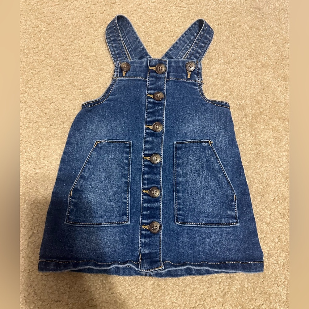 Denim Blue Toddler Overall Dress​